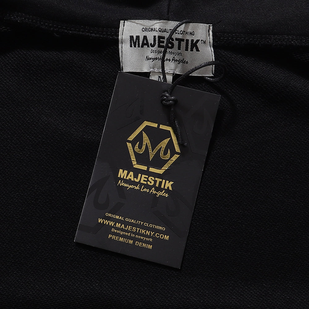 编号MA302，MAJESTIK Bulldog斗牛犬烫钻洗水做旧拉链开衫连帽卫衣14 - 2