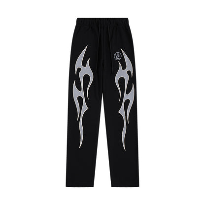 Hellstar Tribal Splash Flared Sweatpants 'Black'