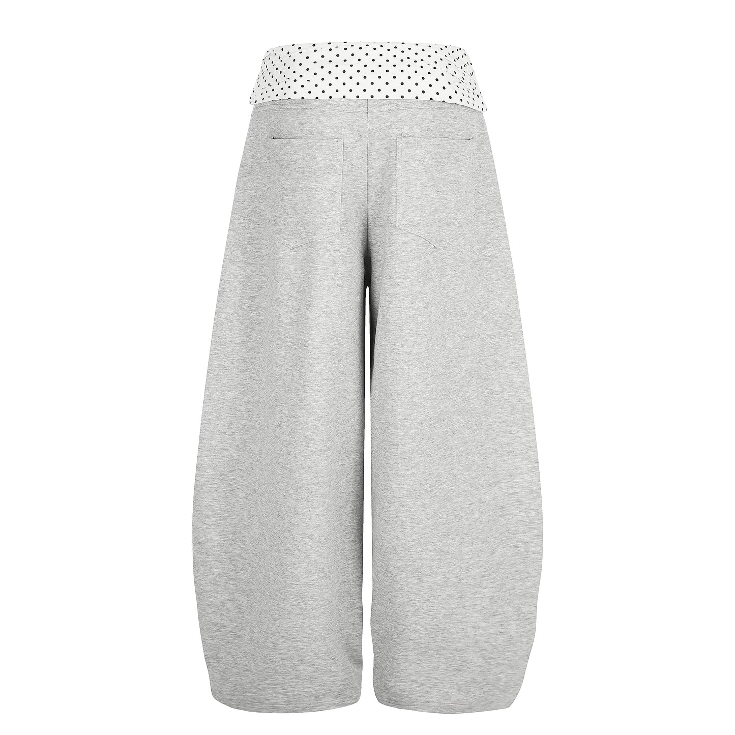 Women's Girls Club Conteng Balloon Wide Leg Sweatpants - Grey Back View