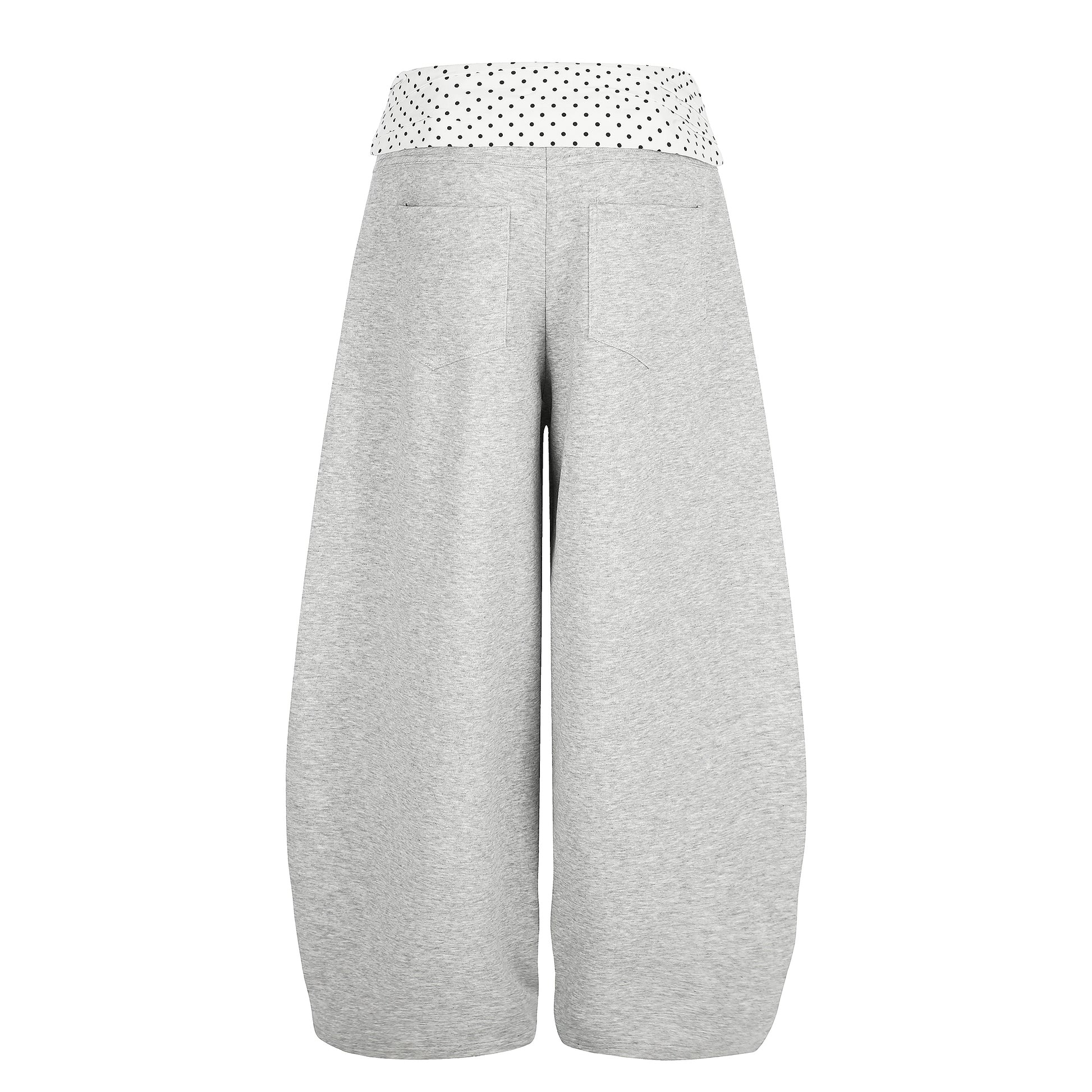Women's Girls Club Conteng Balloon Wide Leg Sweatpants - Grey Back View