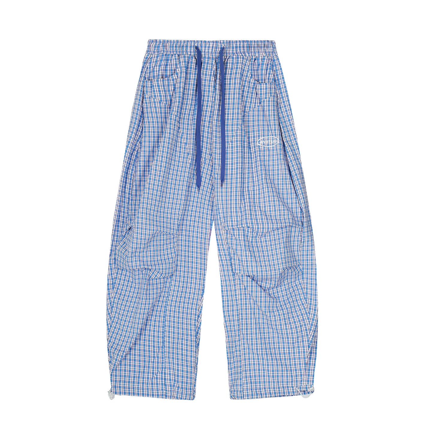 Women's RVNTE OG Plaid Cargo Wide Leg Pants - Pink Back View