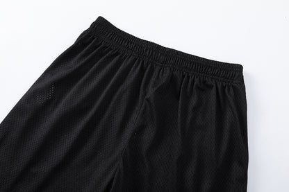 Mesh Elastic Waist Athletic Shorts Breathable Lightweight Casual Summer Street Shorts | Mesh Noir