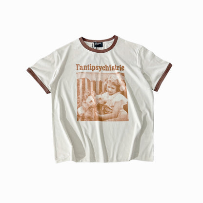 Enfants Riches Déprimés L’antipsychiatrie T-Shirt - Cream/Brown