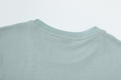 Women's Solid Sage Green Knit Top Soft Ribbed Casual Loose Fit Everyday Summer Pullover | Sage Knit