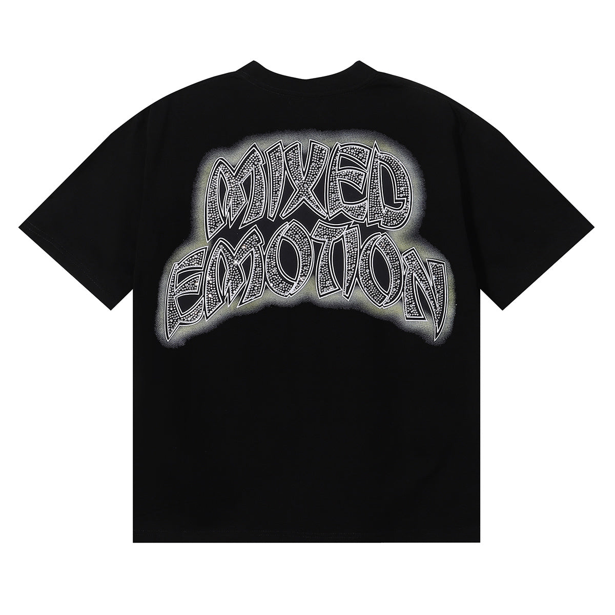 批45，编号EM019，美潮Mixed Emotion Seaside奔跑天使印花烫钻双纱纯棉短袖T恤男女28 - 2