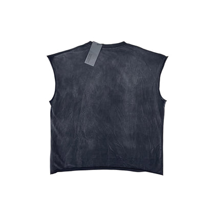 Satoshi Nakamoto Worldwide Cutoff Tee - Washed Black