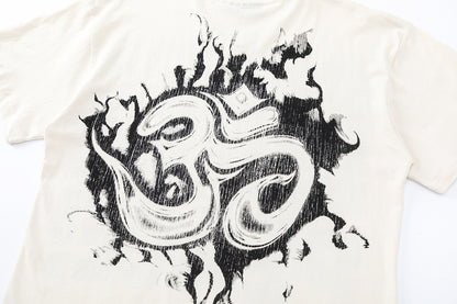 Graphic Print Tee Hellstar Oversized Streetwear Casual Summer Cotton T-Shirt | Nova Burn