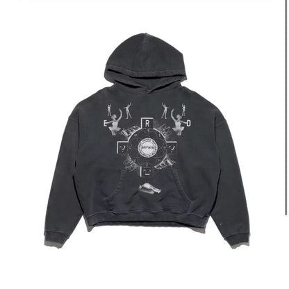 Enfants Riches Deprimes ERD Ballet Noir Hoodie Washed Distressed Heavyweight Cotton Oversized Pullover Dark Art Streetwear Sweatshirt | Ballet Noir