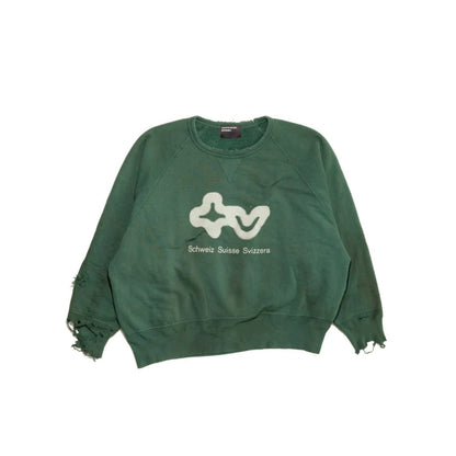 Enfants Riches Déprimés S.S.S. TV Raglan Crewneck Sweatshirt - Forest Green