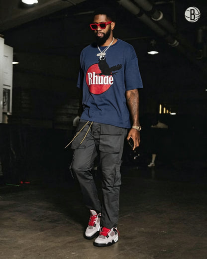 RHUDE EAGLE LOGO SLUB TEE