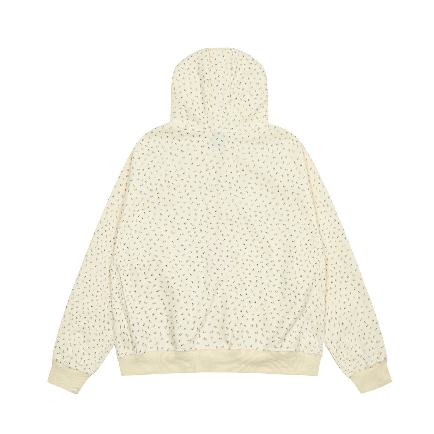 Women's RVNTENG Rainbow Letter Lace Trim Full Zip Hoodie - Grey Front View