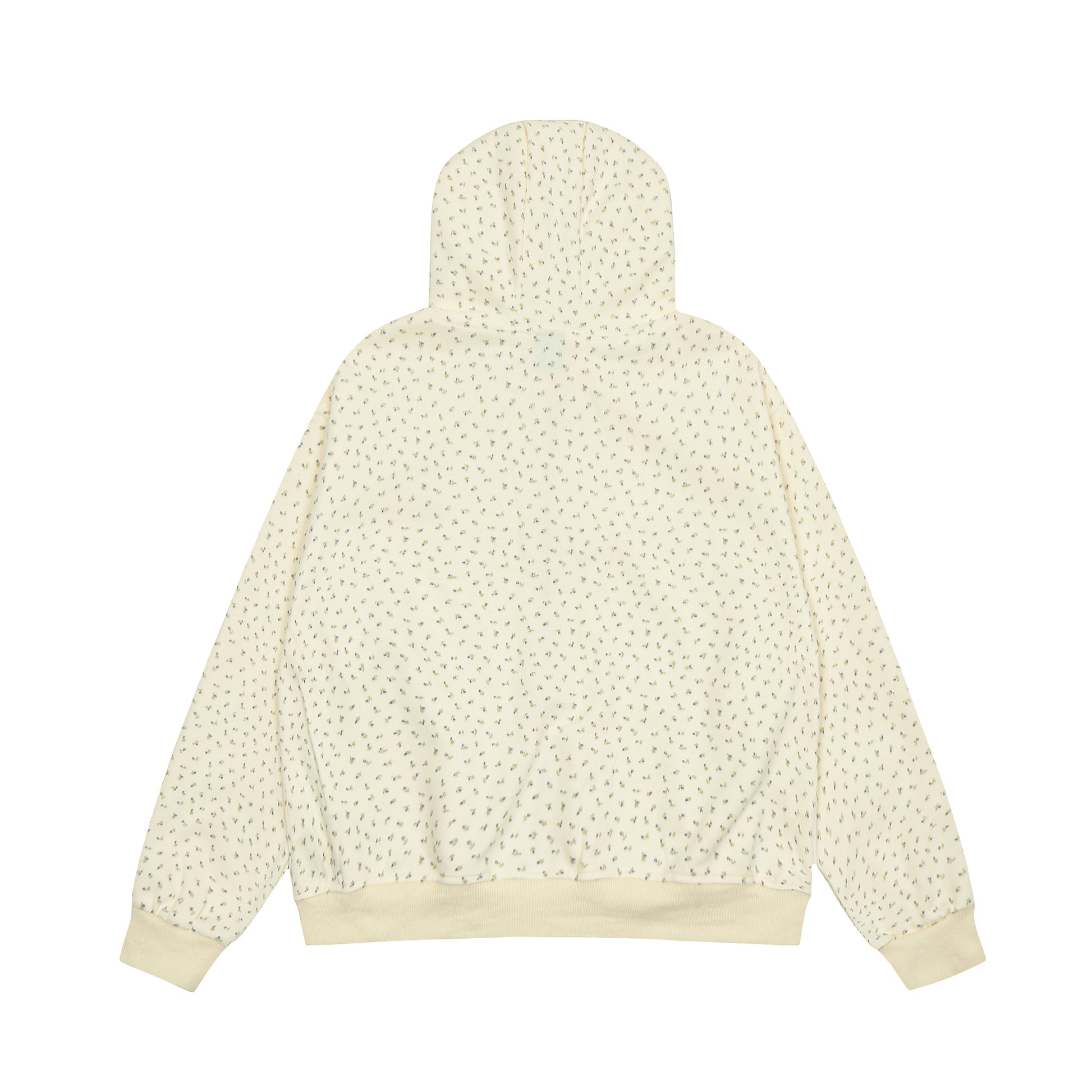 Women's RVNTENG Rainbow Letter Lace Trim Full Zip Hoodie - Grey Front View