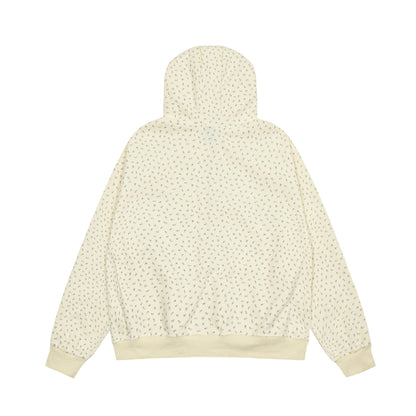 Women's RVNTENG Rainbow Letter Print Scattered Dot Lace Trim Full Zip Hoodie Sweatshirt Oversized Y2K Streetwear Jacket
