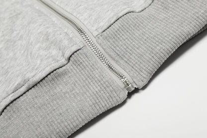 Stripe Sleeve 1987 Graphic Zip Hoodie Jacket Oversized Streetwear Varsity Y2K Casual Coat | Retro Track