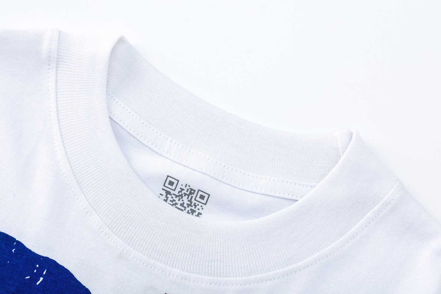 White crew neck graphic T-shirt with colorful Cough Syrup lettering and vintage-style illustrated coffee graphic - view 3