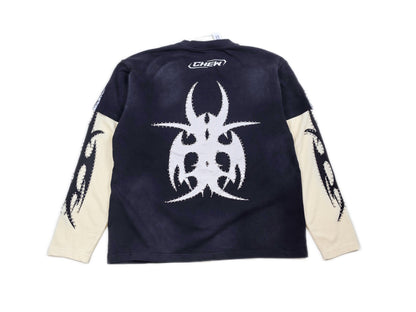 Heavily Washed Double Layer Long Sleeve