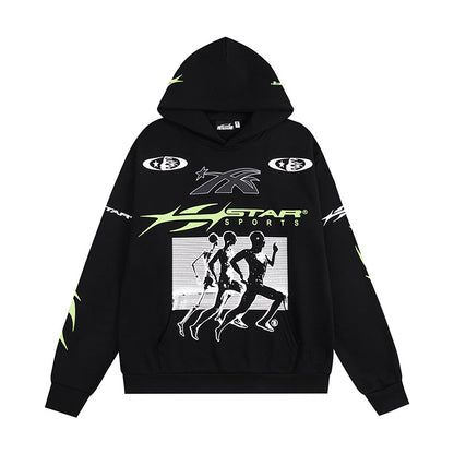 Hellstar Sports Lime Green Runner Tracksuit Set 'Black'