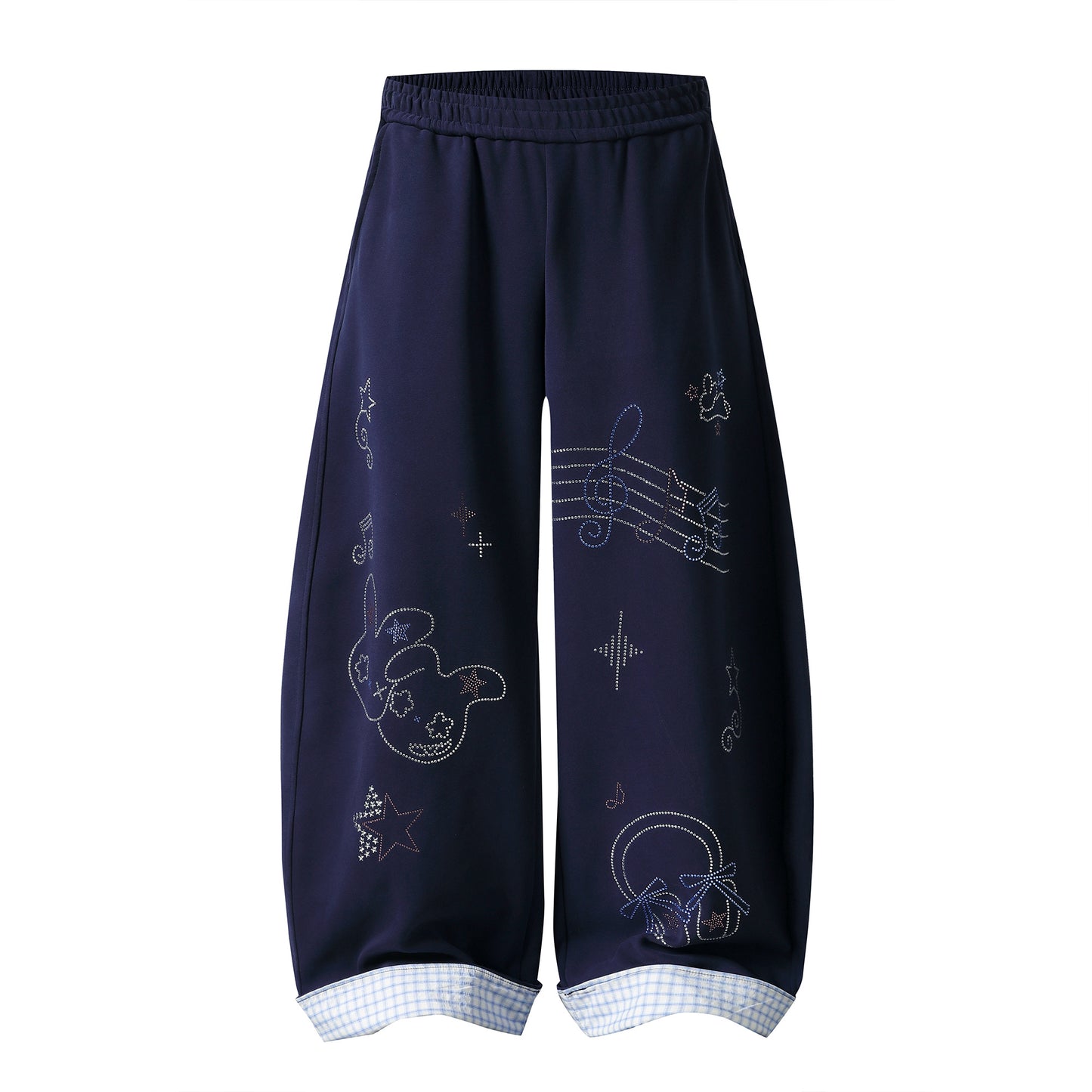 Rhino Beat Wide Leg Pants - Front and Back Combined