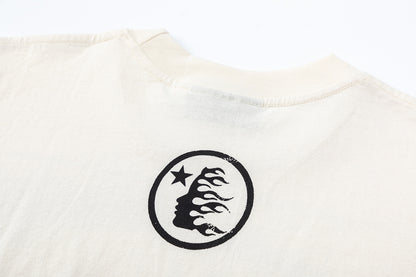 Graphic Print Tee Hellstar Oversized Streetwear Casual Summer Cotton T-Shirt | Dust Flame