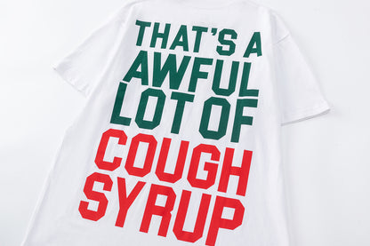Oversized Short Sleeve Graphic Tee Dropped Shoulder Streetwear Summer Casual T-Shirt | Cough Drop