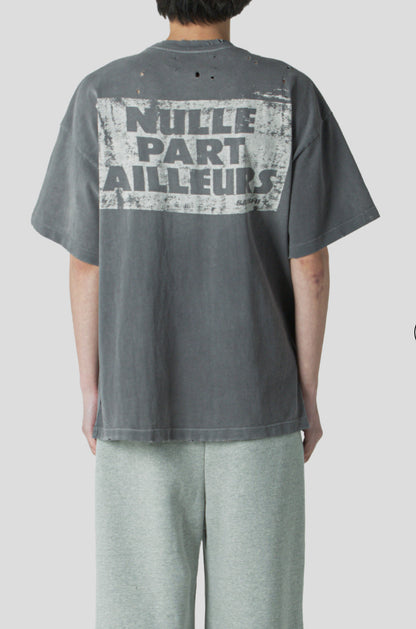 Satoshi Nakamoto Nulle Part Ailleurs Tee - Washed Black
