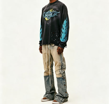 Secnd Slf x Masato Kawajo Firestorm Vintage Longsleeve Tee