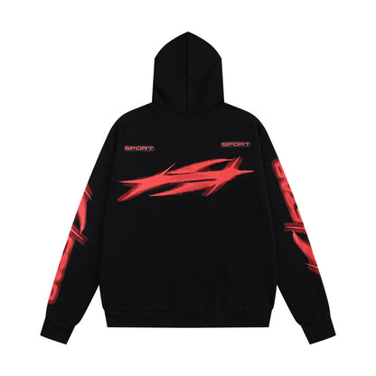 Hellstar Sport Logo Hoodie 'Black/Red'