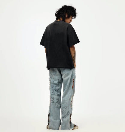 Don't Forget To Smile Tee - Washed Black
