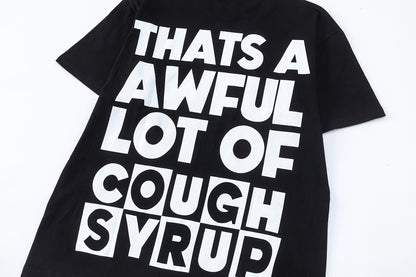 Unisex Oversized Graphic T-Shirt, Black Short Sleeve Streetwear Tee