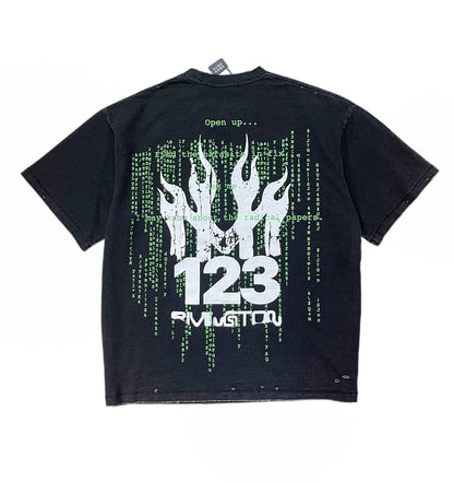 RRR123 META-MAN TEE / BLACK