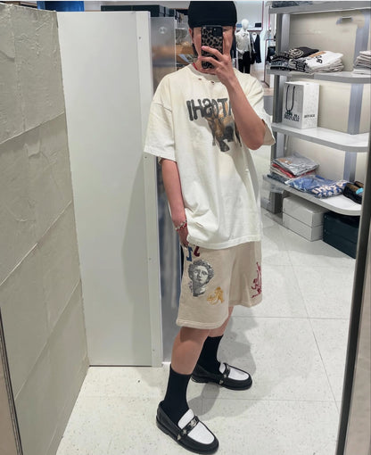 Wall Street Distressed Logo-Print Cotton-Jersey T-Shirt - White