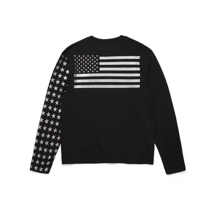 Denim Tears Long Sleeve Flag Tee - Black