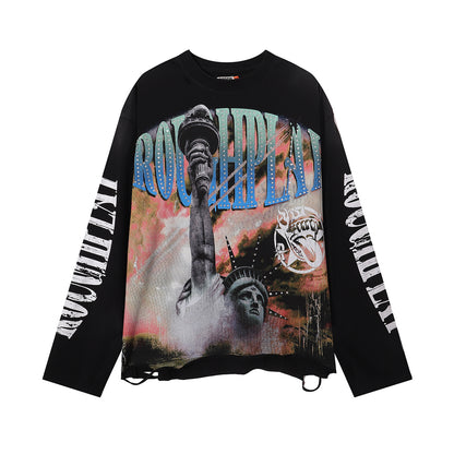 Roughplay Statue of Liberty Graphic Heavyweight Long-Sleeve Tee