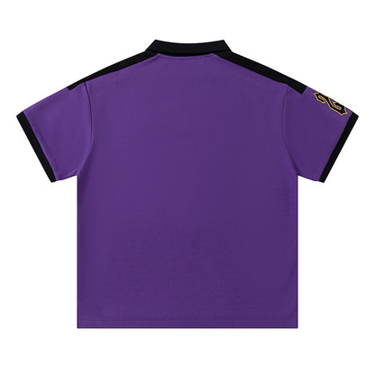 Trapstar Men's Graphic Polo Shirt- Short Sleeve Contrast Collar Casual Top