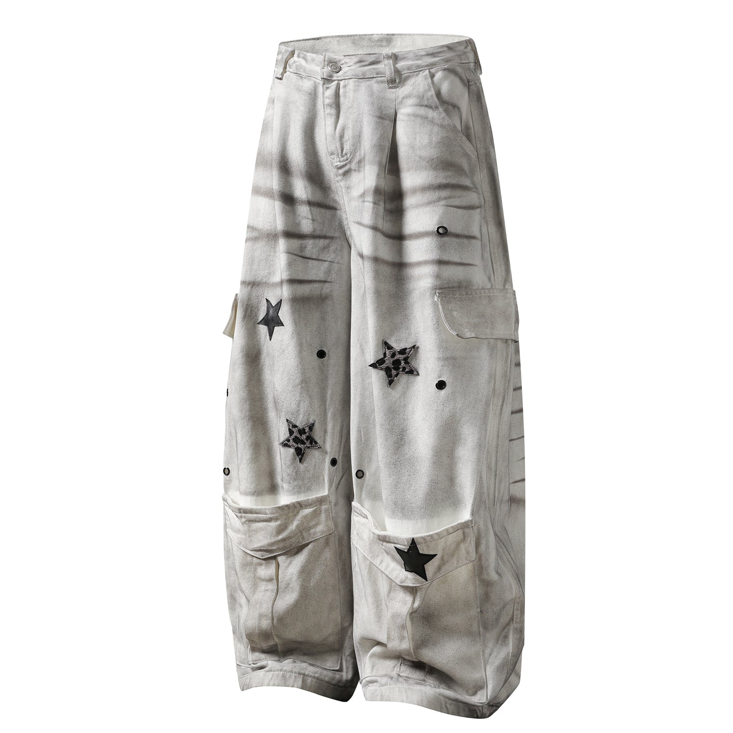 Star Fog Cargo Jeans - Front and Back Combined