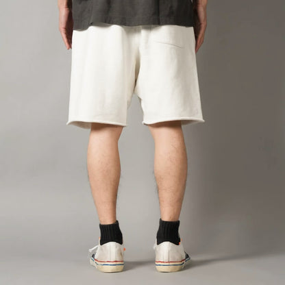 Saint Michael I Love Saint Print Shorts Oversized Cotton Terry Drawstring Raw Hem Streetwear Casual | Saint Love