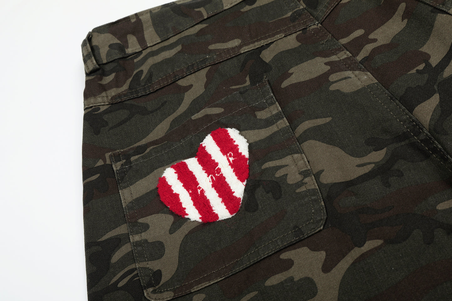 Women's Camo Multi Embroidery Wide Leg Shorts High Waist Cartoon Bear Cherry Apple Streetwear Bermuda Shorts