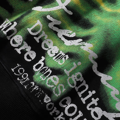 Vale Forever Valley Dreams Skull & Glowing Hands Graphic Vintage Wash Full-Zip Hoodie