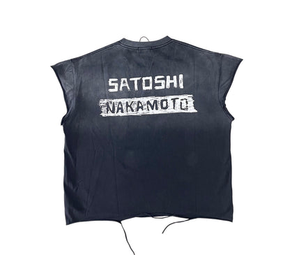 Satoshi Nakamoto Bad Religion Cutoff Tee
