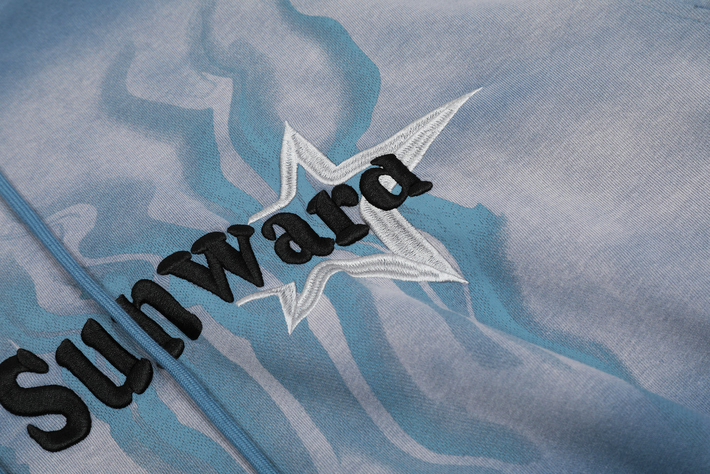 Daily Sunward Flame Star Tie-Dye Gradient Fleece Hoodie Oversized Streetwear Y2K Grunge Warm Winter Pullover Sweatshirt | Flame Drift
