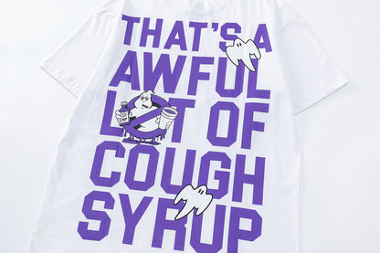 That's A Awful Lot Of Cough Syrup Graphic Print Short Sleeve T-Shirt Oversized Casual Streetwear Summer Tee | Syrup Tee 4