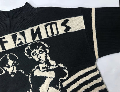 “Angst” Russian Graphic Knit Sweater