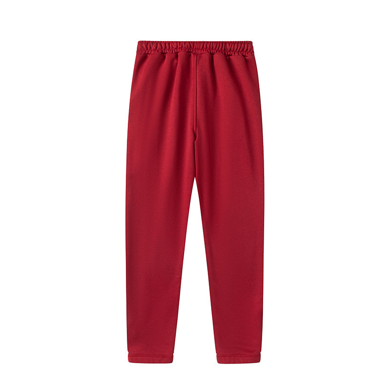 Red Trapstar zip hoodie and joggers tracksuit set with embroidered chest logo - view 3