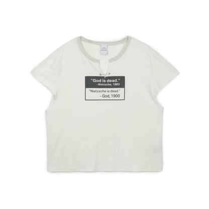 Protocol Index "God Is Dead" Nietzsche Philosophy Tee - Ivory