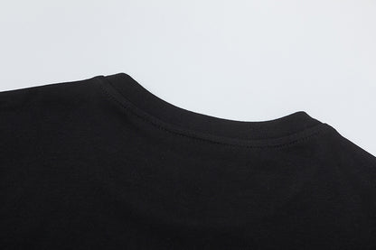 Black and Yellow Graphic Print Crewneck Short Sleeve Streetwear T-Shirt