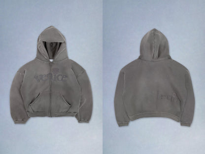 ERL Venice Heavyweight Appliqué Zip-Up Hoodie