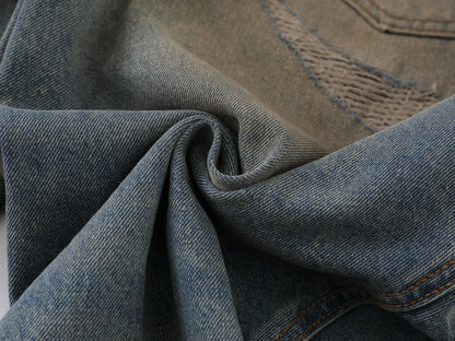 Heavy Ripped Multi-Panel Barrel Wide Leg Jeans Earth Tone Mud Wash Distressed Arc Seam High Waist Baggy Denim Trousers | Rip Arc