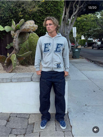 Eric Emanuel EE Felt Zip-Up Hoodie