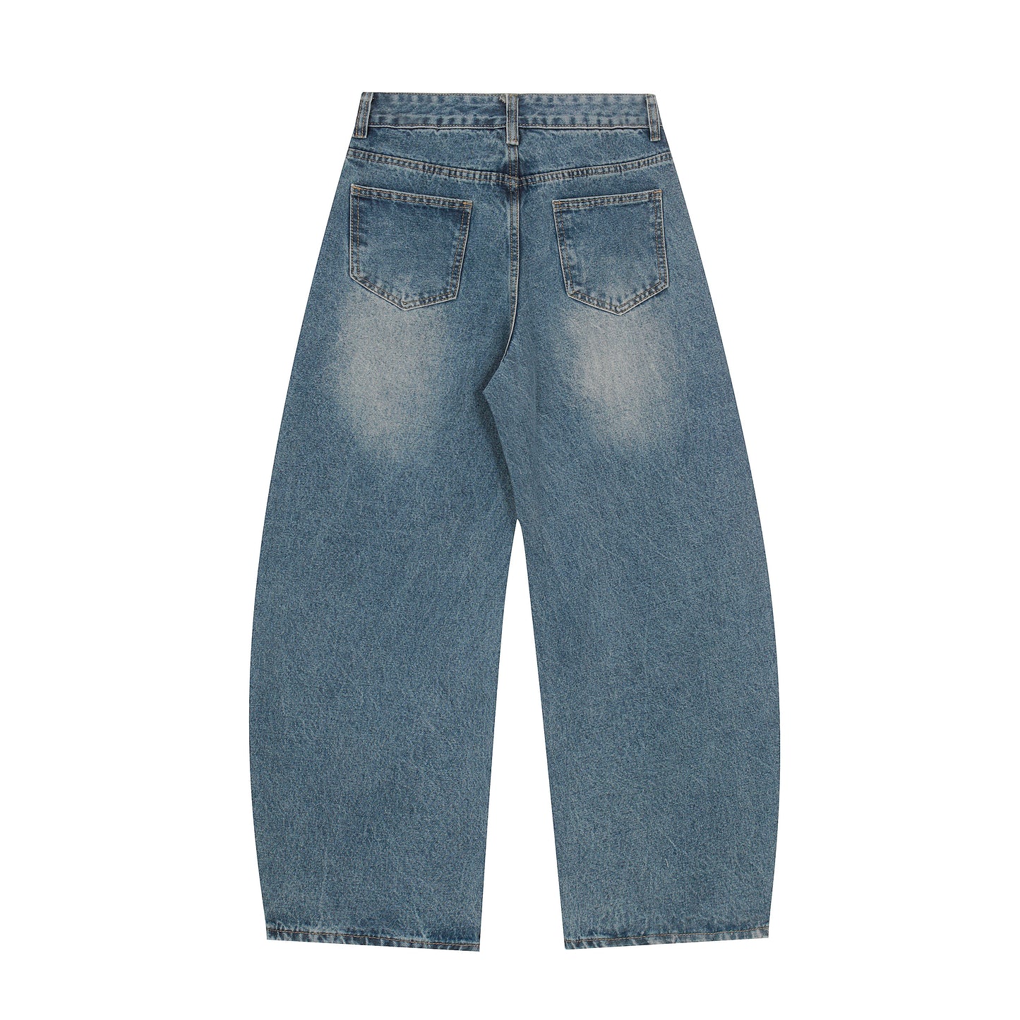 Severs Graffiti Rivet Side Seam Wide Leg Jeans - Light Blue Back