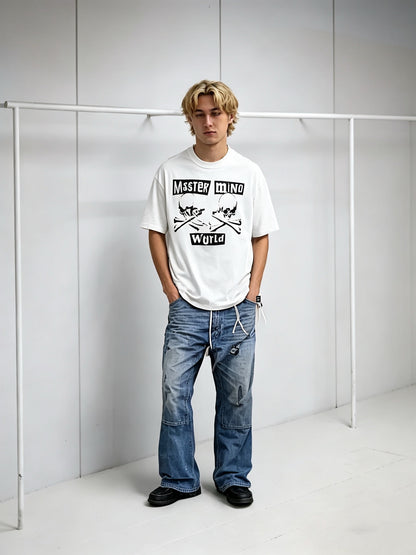 SAINT Mxxxxxx × MASTERMIND WORLD SS T-SHIRT / MASTERMIND / BLACK & WHITE